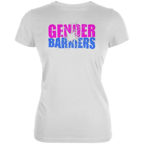 Breaking Down Gender Barriers Juniors Soft T Shirt White 2XL