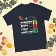 thumbnail image 1 of Breaking Every Chain Juneteenth Black History Month Pride Graphic classic tee (Navy, XL), 1 of 4