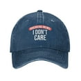 thumbnail image 1 of Breaking News I Don't Care Baseball Cap Vintage Soft Washed Denim,Golf Dad Hat Adjustable Trucker Hats for Men Women Unisex Adult,Navy Blue, 1 of 6