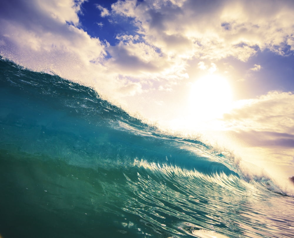 Breaking Ocean Wave Crashing over Camera Canvas Art - Design Pics Vibe Design Pics (30 x 24)