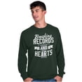 thumbnail image 1 of Breaking Records And Hearts Funny Long Sleeve TShirt Men Women Brisco Brands 2X, 1 of 6