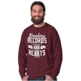 thumbnail image 1 of Breaking Records And Hearts Funny Long Sleeve TShirt Men Women Brisco Brands M, 1 of 6