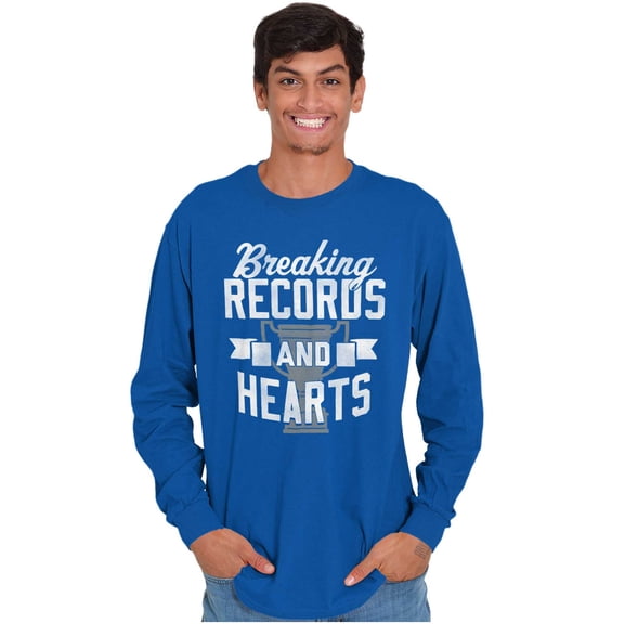 Breaking Records And Hearts Funny Long Sleeve TShirt Men Women Brisco Brands X