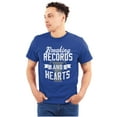 thumbnail image 1 of Breaking Records And Hearts Funny Men's Graphic T Shirt Tees Brisco Brands X, 1 of 6