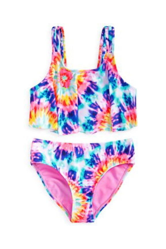 Big Girls Electric Tie-Dye Swimsuit Top Multicolor 16