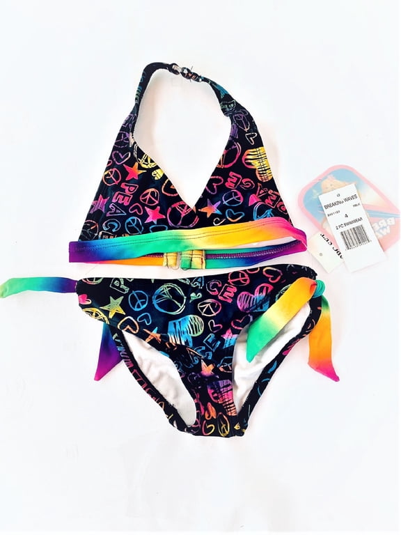 Girl's 2 Pieces Swimwear Bikini Set, Size 4