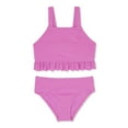 Breaking Waves Girls Textured Ruffle Bikini Swimsuit 2 Piece Sizes 7 breaking-waves-girls-textured-ruffle-bikini-swimsuit-2-piece-sizes-7