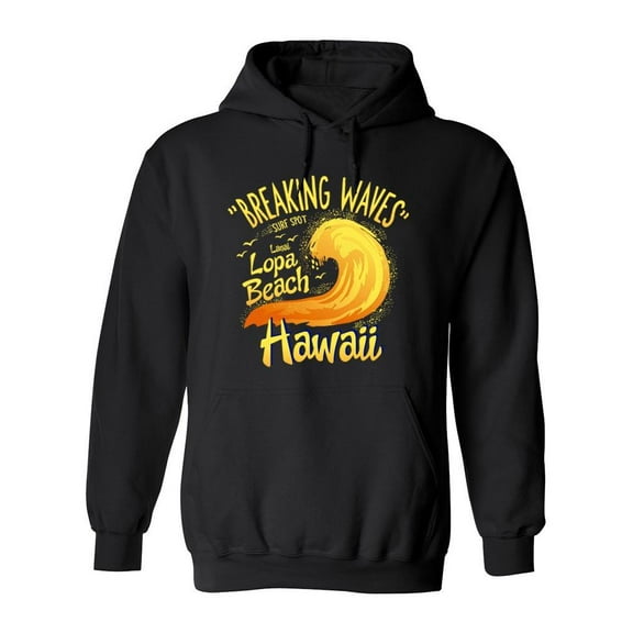 Breaking Waves Hawaii Hoodie Men -Image by Shutterstock, Male Medium