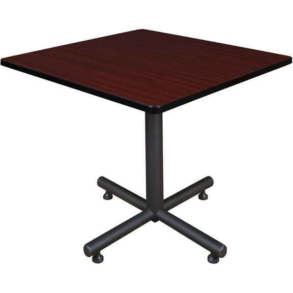 Breakroom Table 36" Square - Modern Office & Dining Table - Mahogany Finish