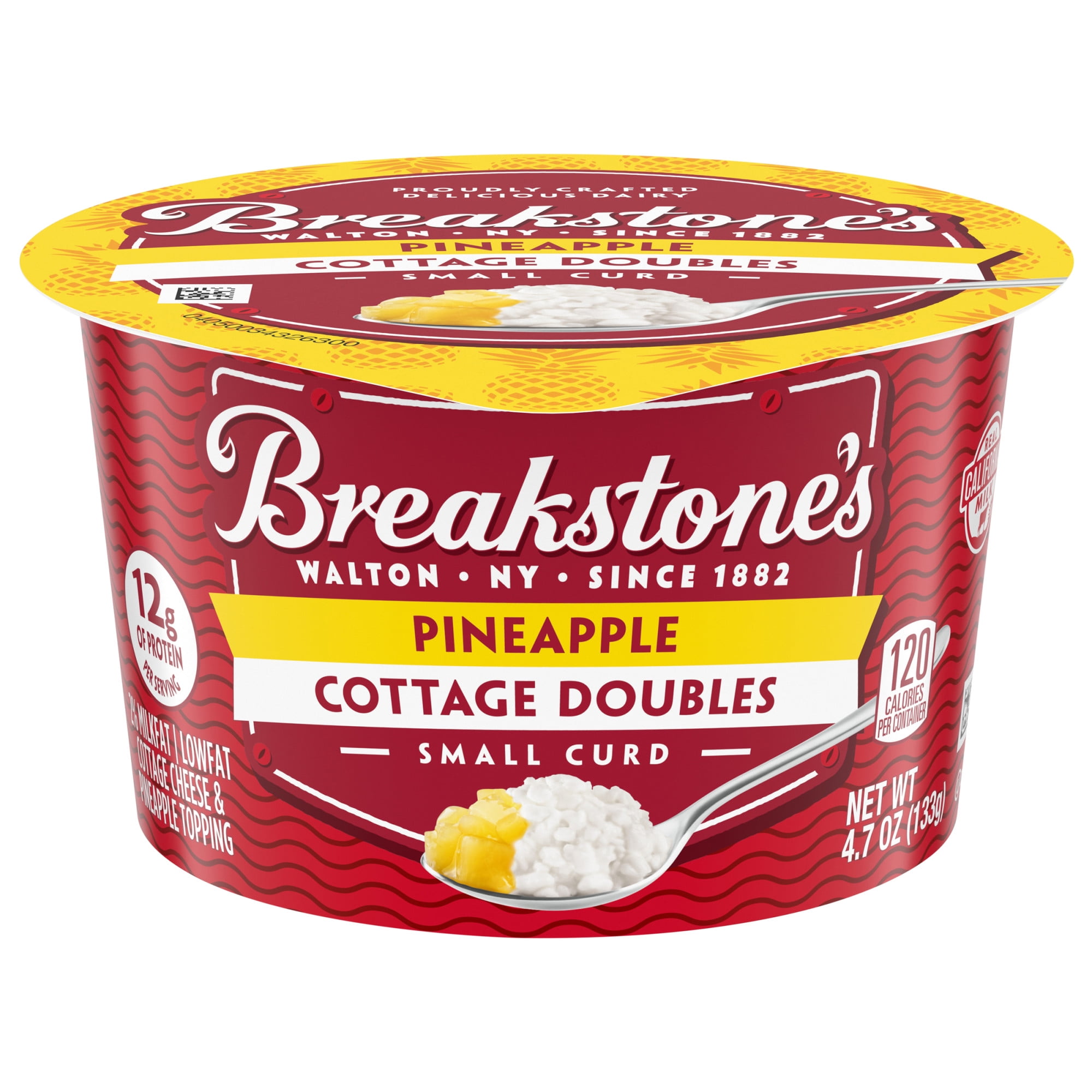 Breakstone's Cottage Doubles Lowfat Cottage Cheese & Pineapple with 2