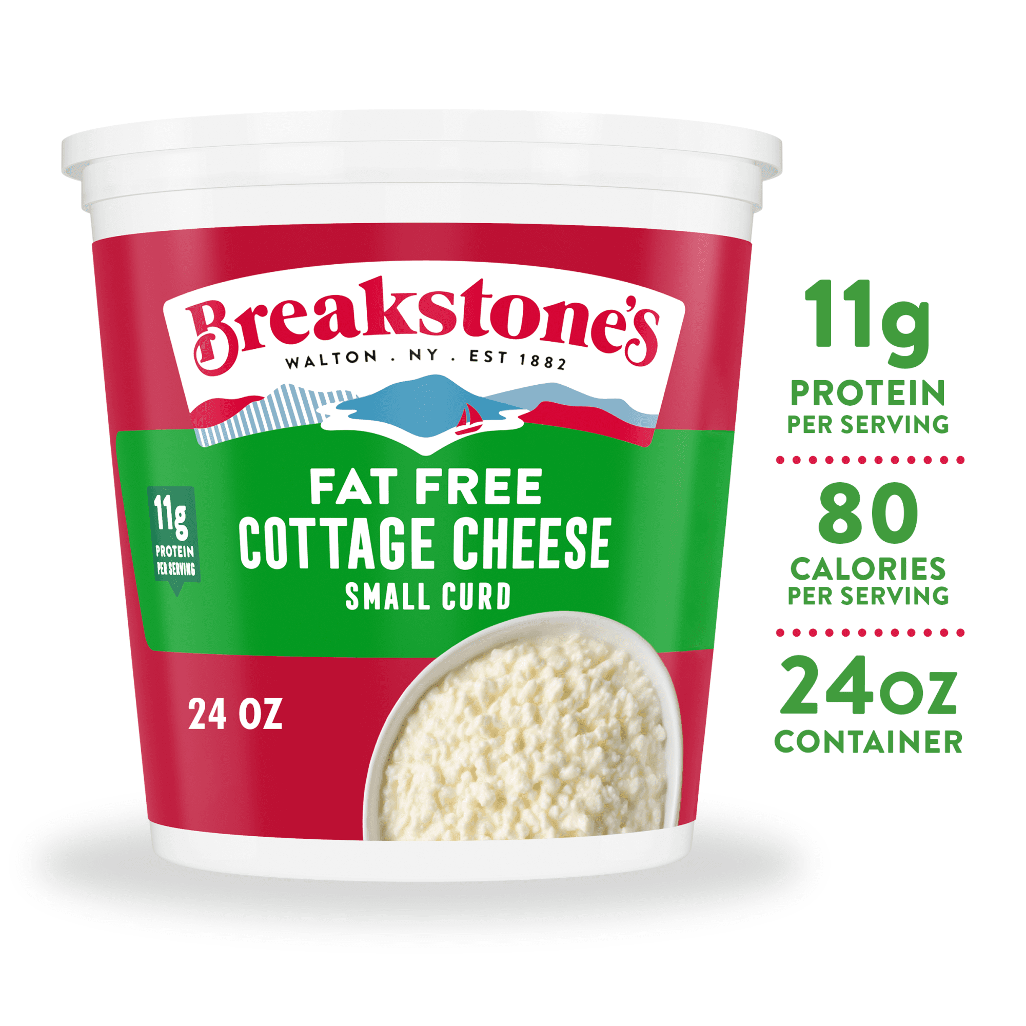 Breakstone's Fat Free Small Curd Cottage Cheese, 24 oz Tub