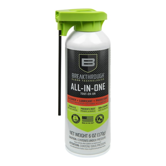 Breakthrough Clean Technologies Aerosol All-in-One (Clp), 6Oz, Clear, Gun Cleaning Solvent and Lubricant