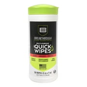 Breakthrough Clean Technologies  All Purpose CLP Quick Wipes, 5" x 6", 50, White, Polyester Wipes with Lubricant, Unscented