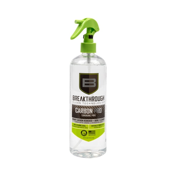 Breakthrough Clean Technologies® Clean Heavy Carbon Remover - Gun Barrel and Bore Cleaner - All Purpose Degreaser - Perfect for Handguns and Rifles - 16oz Bottle, Clear