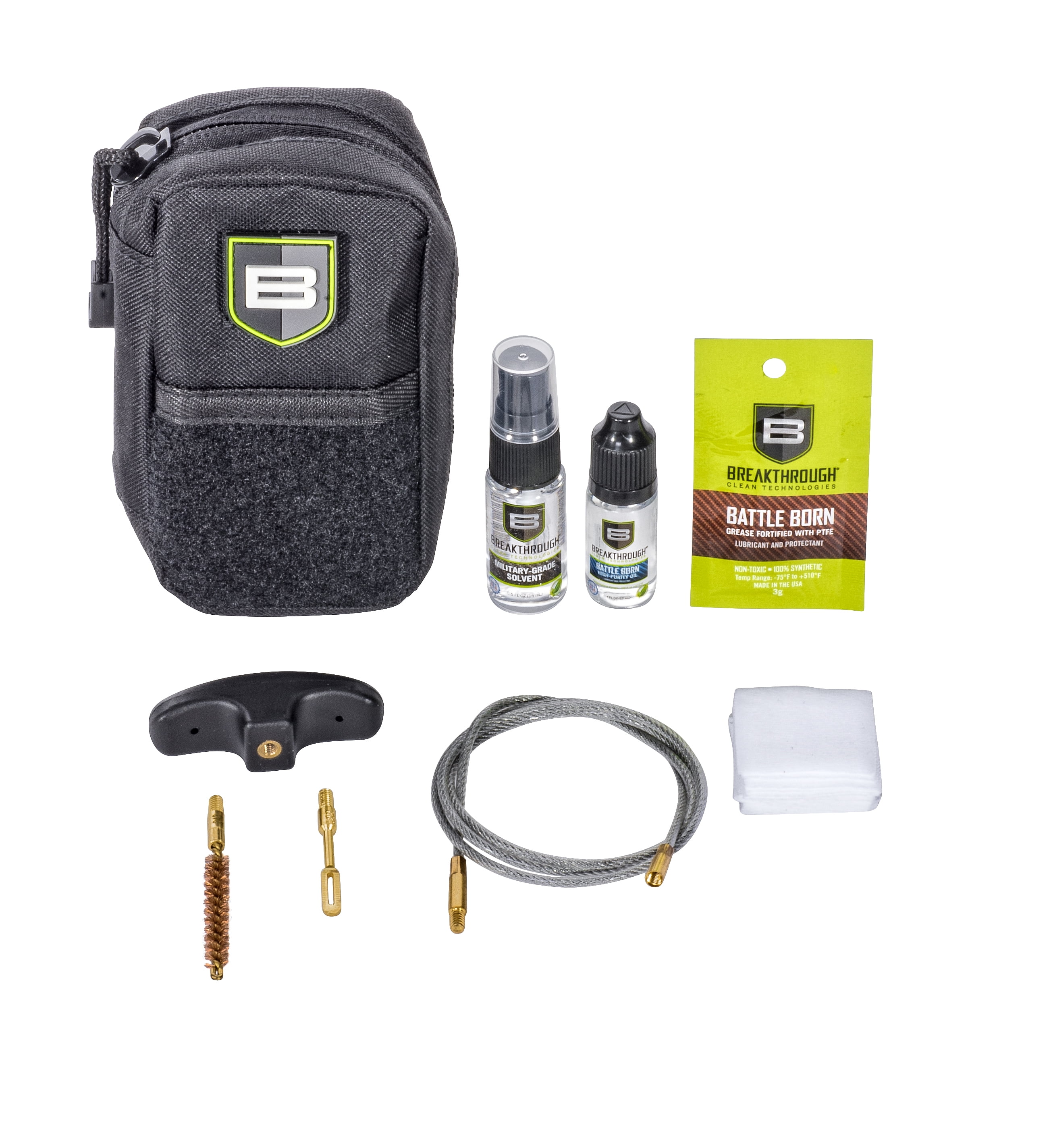 Breakthrough Clean Technologies® Compact Pull Through (COP) Gun Cleaning Kit, .243 Caliber & 6mm, Multi-Color