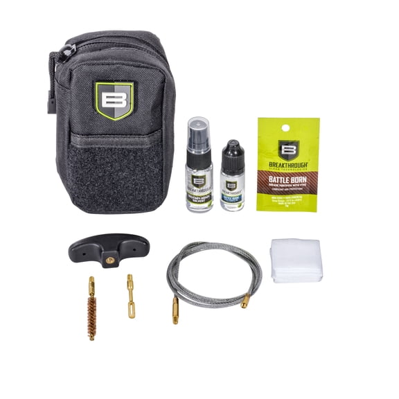 Breakthrough Clean Technologies Compact Pull Through (COP) Gun Cleaning Kit, .243 Caliber & 6mm, Multi-Color