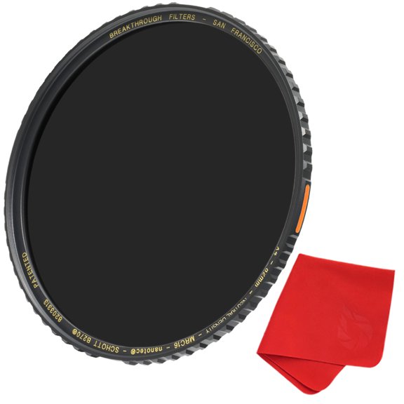 Breakthrough Photography 82mm X4 ND Traction Filter, 6 Stop, Schott Glass, Nanotec Coating, Double Threaded, Weather Sealed