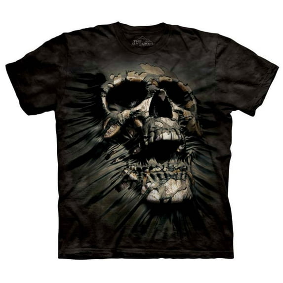 Breakthrough Skull T-shirt Black Adult Unisex 100% Cotton Short Sleeve