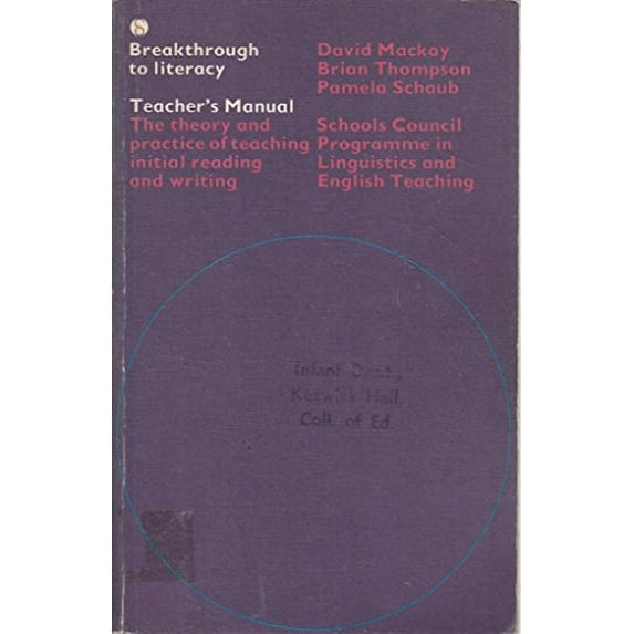 Pre-Owned Breakthrough to Literacy: Tchrs' (Programme in linguistics and English teaching / Schools Council) Paperback