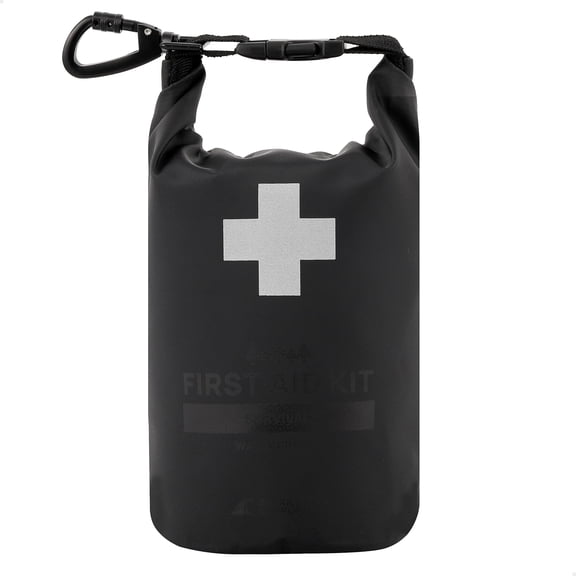 Breakwater Supply Waterproof Survival First Aid Kit, 101 Piece AFAK Emergency Supplies in Dry Bag, IFAK Trauma Kit Bug Out Bag for Camping, Hiking, Backpacking, Preppers with Splint (Stealth Black)