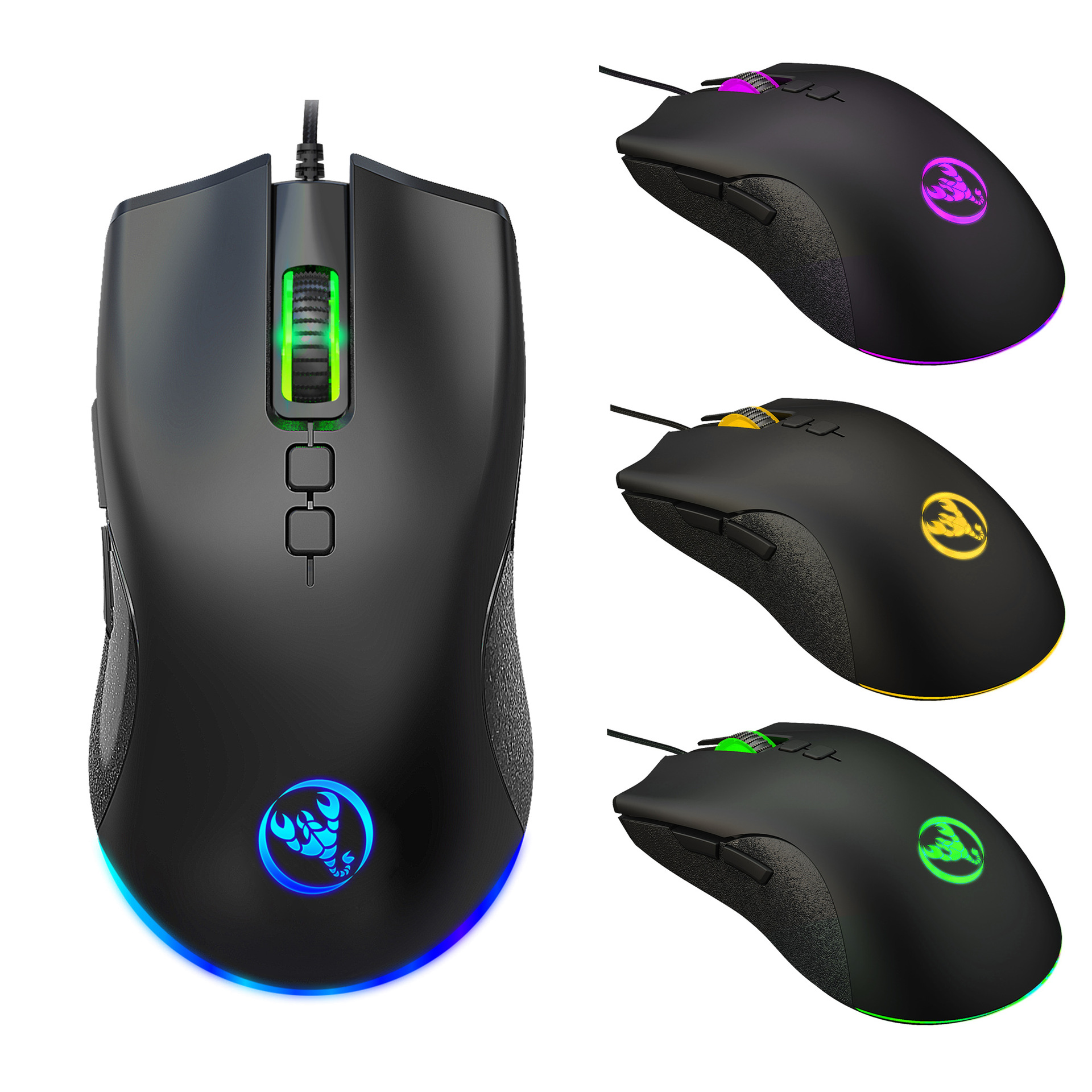 Breampot A883 Colorful Luminous 7D Game Mouse Electric Competition ...