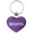 thumbnail image 1 of Breanna - Names Female Metal Heart Keychain Key Chain Ring, Purple, 1 of 1