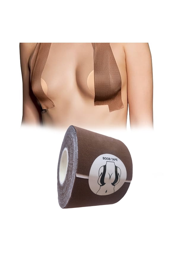 Breast Augmentation Tape, Breast Lift Tape for A-E Cups with Reusable Nipple Cover Adhesive - Style:Style1