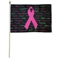 thumbnail image 1 of breast cancer 12x18" stick flags, 1 of 1