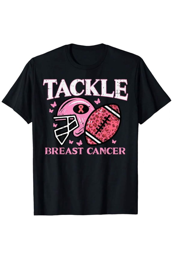 Breast Cancer American Football Awareness Men Boys Kid Women T-Shirt