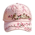 thumbnail image 1 of Breast Cancer Awareness Accessories Hats Pink Ribbon 3D Print Breast Cancer Awareness Hats Casual Adjustable Baseball Cap, 1 of 3
