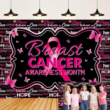 Breast Cancer Awareness Month Template With Floral Design For Posters Design Stu