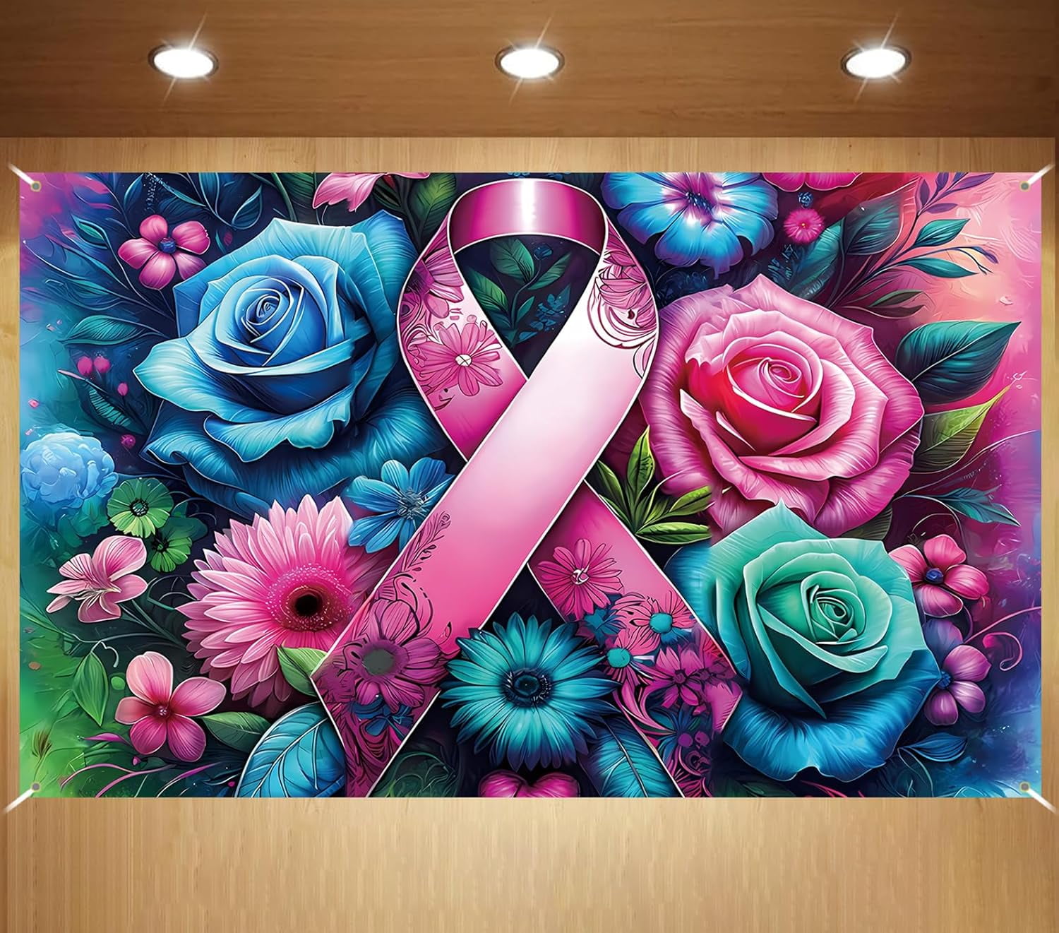 Breast Cancer Awareness Backdrop Banner Breast Cancer Pink Ribbon ...
