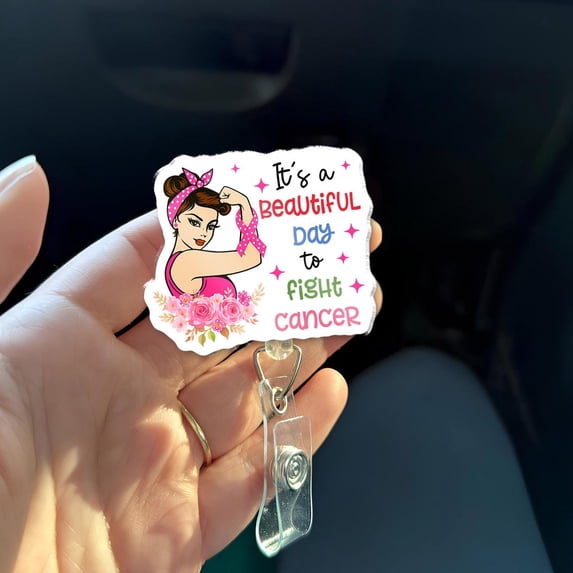 Breast Cancer Awareness Badge Reel – It’s a Beautiful Day to Fight ...