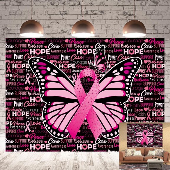 Breast Cancer Awareness Beautiful Backdrop October Pink Ribbon Breast Cancer Photography Background Breast Cancer Charity Activities Home Office Party Awareness Decorations