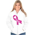 thumbnail image 1 of Breast Cancer Awareness Believe Zip Hoodie Sweatshirt Women Brisco Brands S, 1 of 6