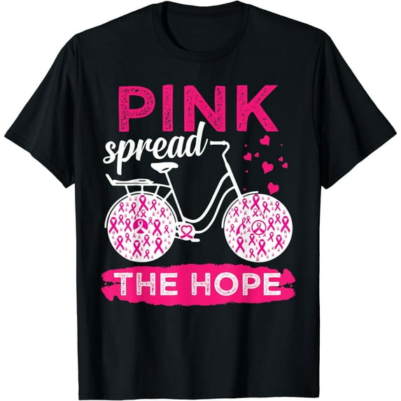 Breast Cancer Awareness Bicycle - Pink Spread The Hope T-Shirt