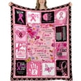 thumbnail image 1 of Breast Cancer Awareness Blanket, Breast Cancer Gifts for Women, Breast Cancer Awareness Decoration, Breast Cancer Blanket Throw 60"x50", 1 of 6