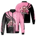 thumbnail image 1 of Breast Cancer Awareness Bomber Jacket – Warrior Pink Ribbon Custom Name Jacket for Women & Men, 1 of 9