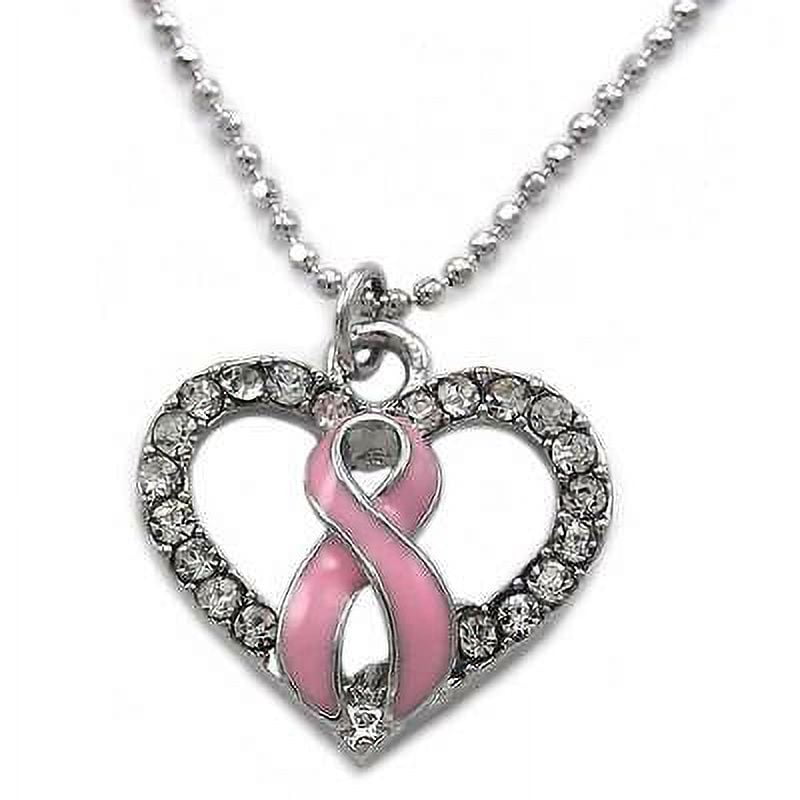 Breast Cancer Awareness Bow Ribbon Charm Anklet Ankle Bracelet Chain