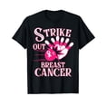 thumbnail image 1 of Breast Cancer Awareness - Bowling Strike Out Pink Ribbon T-Shirt, 1 of 5