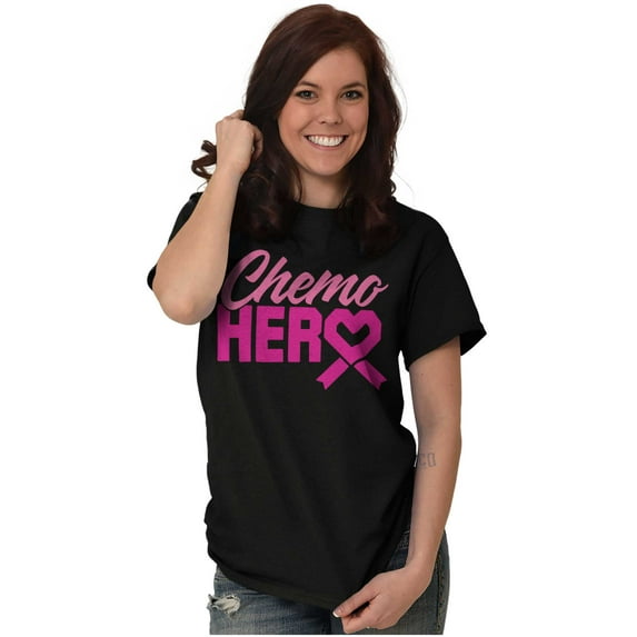 Breast Cancer Awareness Chemo Hero Women's Graphic T Shirt Tees Brisco Brands L
