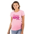thumbnail image 1 of Breast Cancer Awareness Chemo Hero Womens Fitted Plus Size Graphic Tee Brisco Brands 3X, 1 of 5
