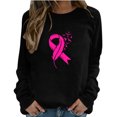 thumbnail image 1 of Breast Cancer Awareness Clearance! Zpanxa Womens Casual Long Sleeve Printed Ladies Sweatshirts Tops Pink 5XL, 1 of 5
