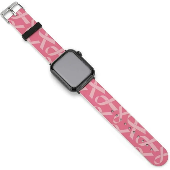Breast Cancer Awareness Compatible with Apple Watch Band 38mm 40mm 42mm 44mm Women Men, Soft Silicone Sport IWatch Bands Replacement Strap Compatible for IWatch Series 7 6 5 4 3 2 1 SE