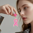 thumbnail image 1 of Cancer Awareness Earrings Pink Ribbon Earrings for Women, Ribbon Drop Earrings Cancer_Survivor Support Jewelry Cancer Awareness Accessories Gifts for Women (B), 1 of 5