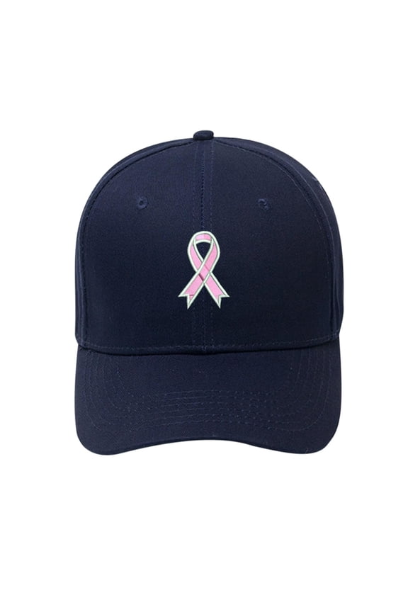 Breast Cancer Awareness Embroidered Baseball Cap with Pink Ribbon for October Prevention Month, Adjustable Sun Hat for Women to Show Support During Campaigns, Charitable Fashion for Community Events
