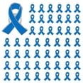 thumbnail image 1 of Cancer Awareness Enamel Lapel Pin Heart Shaped Silk Ribbon Prevention and Awareness Ribbon Mental Health Awareness Lapel Pins_Hope Pin for Charity_Fundraiser For Clothing Bags & More(Blue), 1 of 10