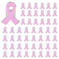 thumbnail image 1 of Breast Cancer Enamel Lapel Pin Heart Shaped Silk Ribbon Prevention and Awareness Ribbon Mental Health Awareness Lapel Pins_Hope Pin for Charity_Fundraiser For Clothing Bags & More,Black 50PC, 1 of 4