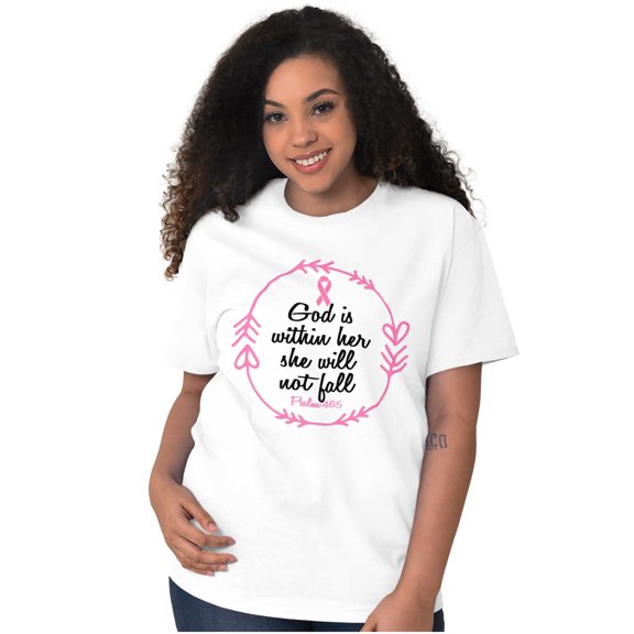 Breast Cancer Awareness Faith in God Women's Graphic T Shirt Tees Brisco Brands X