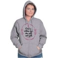 thumbnail image 1 of Breast Cancer Awareness Faith in God Zip Hoodie Sweatshirt Women Brisco Brands M, 1 of 6